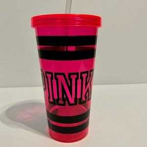 VS Pink Tumbler and aztec mini dog